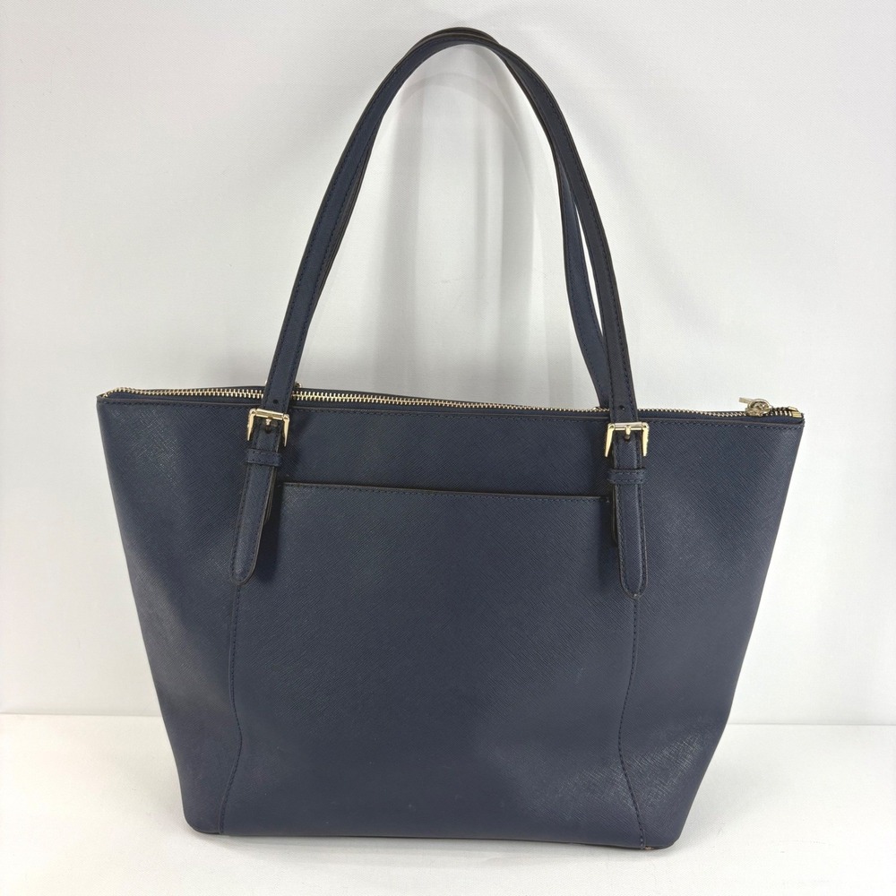 Michael Kors Jet Set Travel Saffiano Leather Tote Bag Navy Blue‎ - Picture 2 of 11